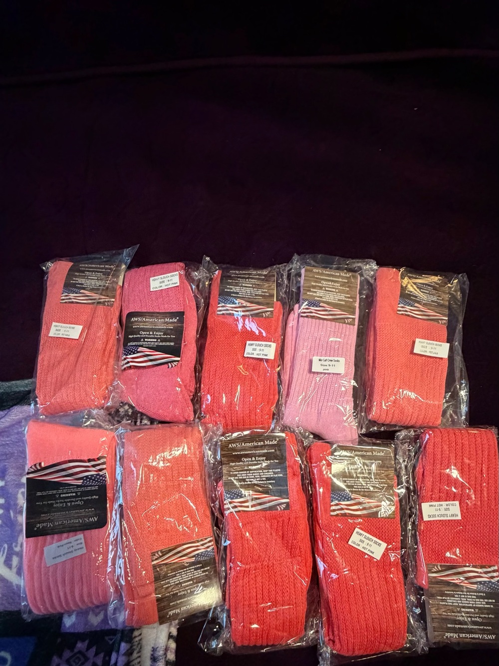 10 pairs of heavy slouch socks size 9-11